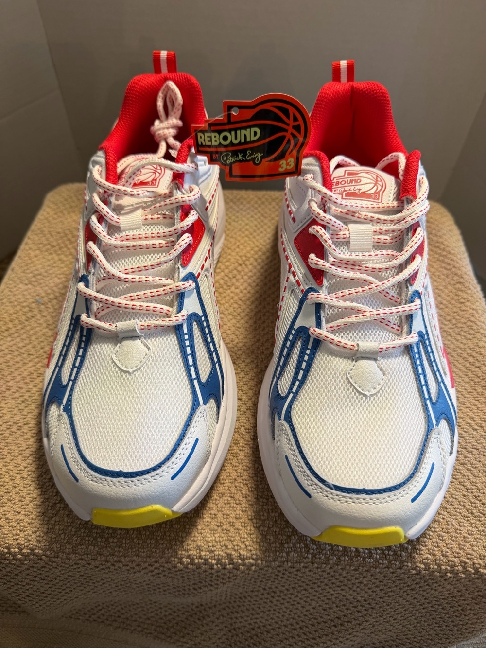 NWT Synthetic Leather Mesh Ewing Athletics Rebound Sneakers Sz 10.5